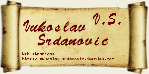 Vukoslav Srdanović vizit kartica